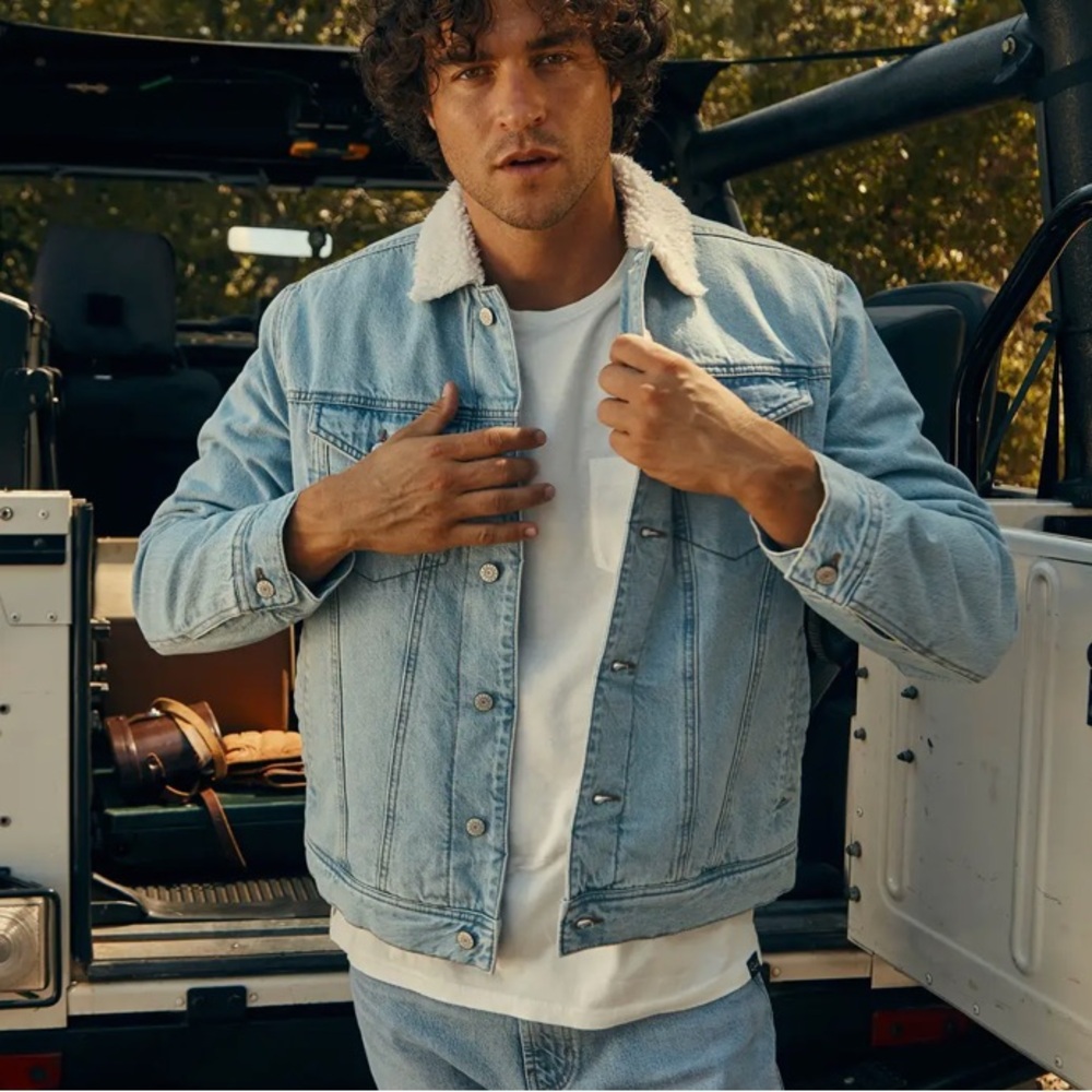 NEW Rails McKinley Fleece Lined Denim Trucker Jacket